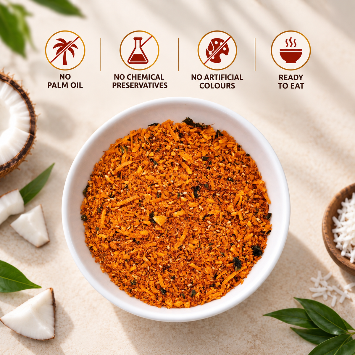 Coconut Chatkara | Premium Coconut Dry Chutney | Net Weight 175g